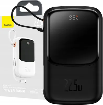Obrázok produktu pre Baseus PPQD060101, 10000 mAh, Lítium polymér (lipo), Power Delivery, Quick Charge 2.0, Quick Charge 3.0, Čierna