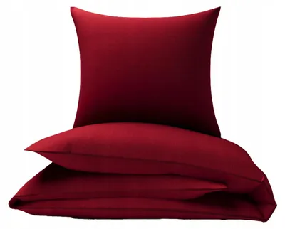 Produktbild von Nyks Baumwollbettwäsche 140x160 einfarbig bordeauxrot