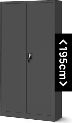 Immagine prodotto di Armadio per archiviazione Armadio per ufficio Armadio in acciaio antracite 195x90x40