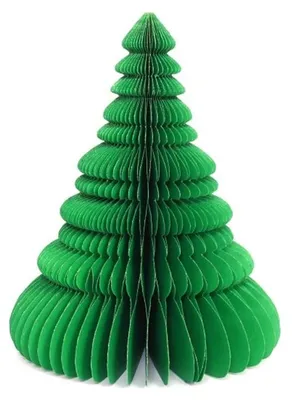 Only Natural – Wabenpapier-Weihnachtsbaum – Grün – 30 cm – Ansicht 1