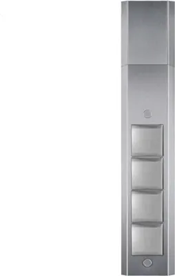 Produktbild von Thebo-Licht Energie-Elektrosäule ST 3008K aus Edelstahl mit 4 Steckplätzen und Klappdeckel / Ecksteckdosen / Edelstahl-Steckdosenleiste / Steckdosen
