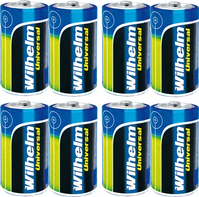 Produktbild von 8 x Mono Wilhelm Alkaline Batterien LR20 1,5V