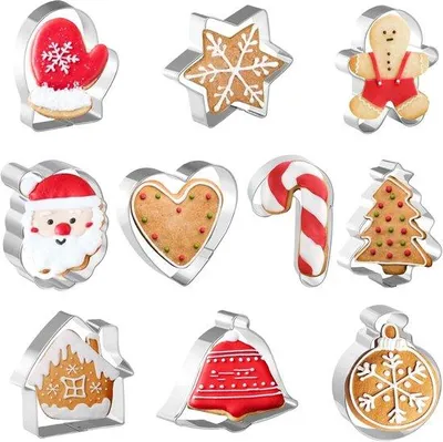 Produktbild von Ausstechformen Set 10-teilig - Weihnachtsmotive