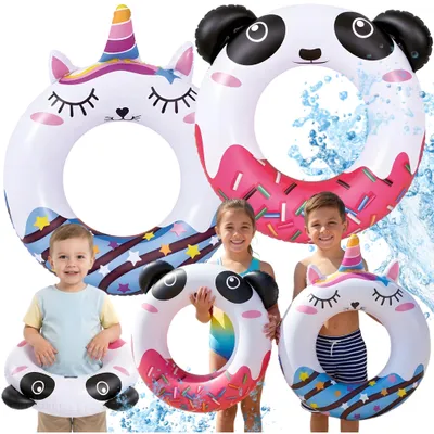 Zdjęcie produktu dla Koło dmuchane donut dla dzieci 55 cm Jilong panda jednorożec