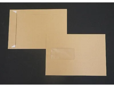 Produktbild von Versandtaschen C5 90g/qm haftklebend Fenster VE=500 Stück braun