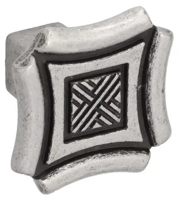 Produktbild von Knopf für Möbel aus Zinklegierung, Durchmesser 34 mm x 24 mm, gebürstetes Silber, Set mit 6 Stück