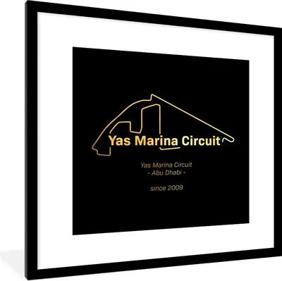 Produktbild von MuchoWow® Gerahmtes Poster Abu Dhabi - F1 - Rennstrecke 40x40 cm - Poster mit Schwarzem Bilderrahmen Wandposter Rahmen Foto Bilder - Poster - Plakat im Rahmen