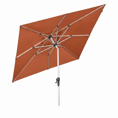 Produktbild von anndora Balkonschirm 2,5x2,5 m knickbar UV-Schutz UPF 50 Kurbelsystem Terrakotta