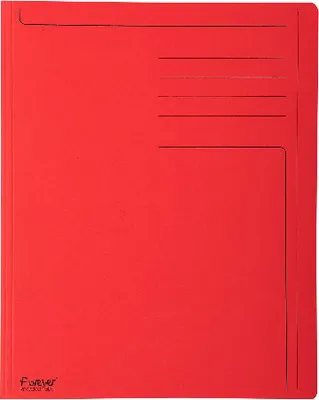 Produktbild von Exacompta 100x 100er Aktendeckel RC Karton 280g Forever, A4 Rot 441003E