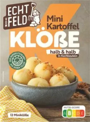 Produktbild von Echt vom Feld Mini Kartoffelklöße halb&halb VPE (7X200g Packung)