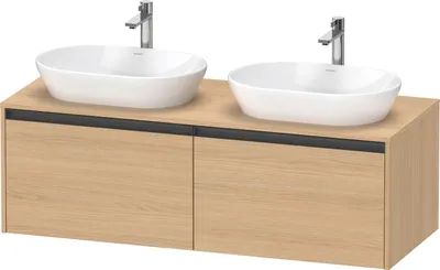 Produktbild von Duravit Ketho.2 Wastafelonderkast 140x55x45,9 cm Mat Natuur Eiken