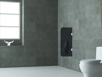 Produktbild von Glas Urinaltrennwand (Rauchglas)