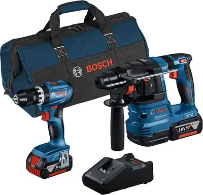 Produktbild von Combo Kit 2-tlg. 18V: GSB 18V-45 + GBH 18V-22 + 2 x Akku 4.0Ah, Schnellladegerät