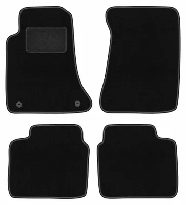 Produktbild von Velours-Fußmatten für Opel Omega A 1986-1994 (Limousine/Kombi) – 4-tlg, Schwarz, passgenau – Wielganizator LUX