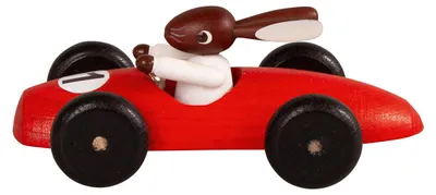Productafbeelding van Paashaas in een raceauto