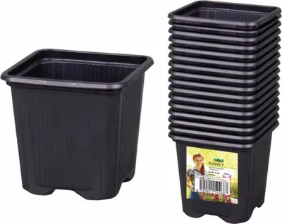 Immagine prodotto di Vaso da fiori in plastica V 8x8x7cm 15pz