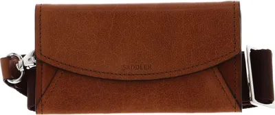 Productafbeelding van SADDLER Leer portemonnee schoudertas Lycksele Crossbody Bag Tan bruine