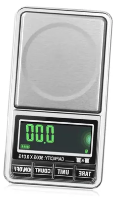 Immagine prodotto di Bilancia digitale - Precisione in grammi - Misurazioni accurate - Display LCD retroilluminato - Capacità: 1000 grammi - Colore argento