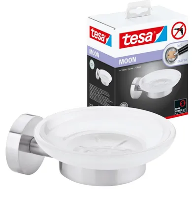 Produktbild von TESA 40310-00000-00, Edelstahl, Weiß, Rund, Wand, 110 mm, 130 mm, 52 mm