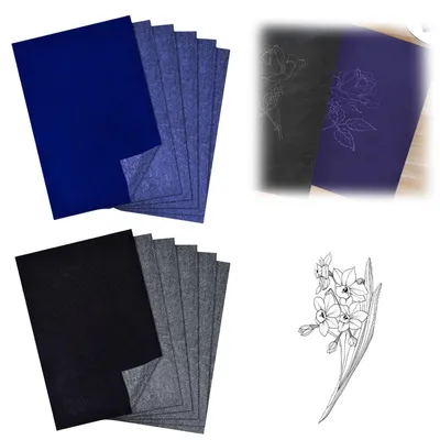 Transferpapier A4, 150 Blatt, Kohlepapier, Blau, zum Zeichnen