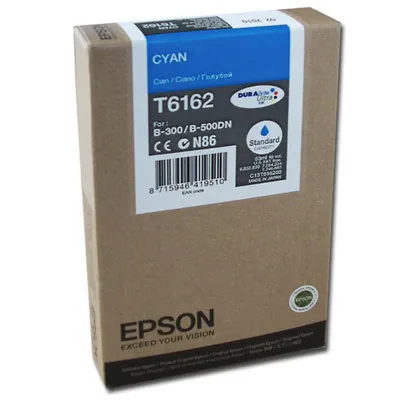 Obrázok produktu pre Epson ink tank Cyan T6162 DURABrite Ultra Ink, Azúrová, 53 ml, 1 kusov