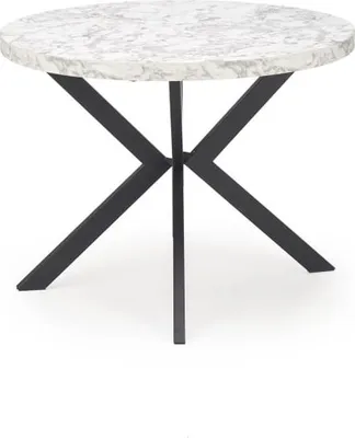 Image de Table de salle à manger pliante Peroni marbre blanc-noir