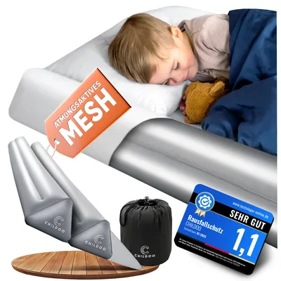 Produktbild von CHILDOO Rausfallschutz Bett aufblasbar – Perfekt für die Reise oder Zuhause | Doppelpack
