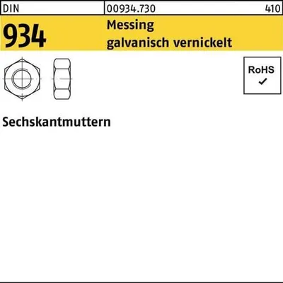 Produktbild von Reyher  934 MsNi 6kt. Muttern M 4 (1000 Stück)