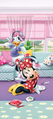 Produktbild von Disney Poster Minnie Maus & Daisy Duck Rosa, Lila und Rot - 600760 - 90 x 202 cm