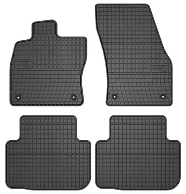 Image de Tapis de sol en caoutchouc pour Volkswagen Golf Sportsvan 2014-2020 (monospace) – 4 pièces, noirs, sur mesure