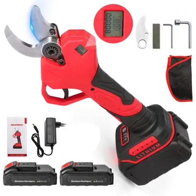 Image de Sécateur électrique sans fil avec moteur sans balais de 1000 W et deux batteries