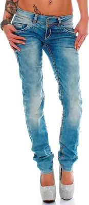 Produktbild von Cipo & Baxx Damen Jeans CBW0347A Hellblau W27/L32