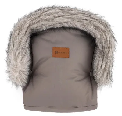 Produktbild von Petite&Mars Furry Kinderwagen-Handwärmer mit Fell, Mocha Mousse