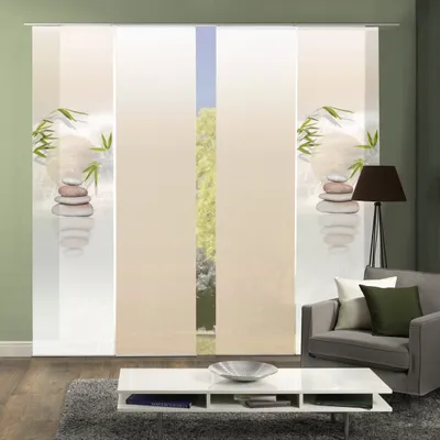 Produktbild von 087406 Schiebegardine BUDA, blickdicht, Motiv+Farbverlauf 245x60
