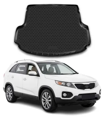 Produktbild von Kofferraummatte Kofferraumwanne für Kia Sorento 2011-2014 Gummi TPE Schwarz, KI-generiertes Bild