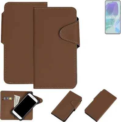 Produktbild von K-S-Trade Schutzhülle Klapphülle Kunstleder kompatibel mit Samsung Galaxy M55s 5G braun Handy Hülle Wallet Case