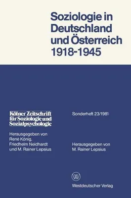 Image de Soziologie in Deutschland und Österreich 1918-1945