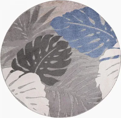 Image de CHIMEKI tapis rond d'extérieur tissé en kilim