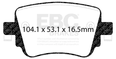 Immagine prodotto di EBC Kit pastiglie freno REDSTUFF Posteriore Skoda