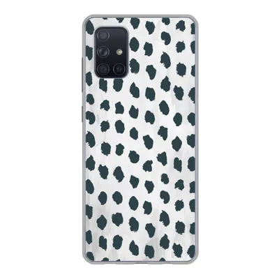 Produktbild von MuchoWow® Handyhülle Schutzhülle Hülle für Samsung Galaxy A51 5G Polka dots - Schwarz - Marmor Silikon Softcase Handy Hülle - Abbildung