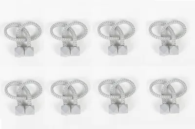 Produktbild von Set mit 8 modernen magnetischen Gardinenhaltern - Starke Magnete - Dekorative Fensterclips - Für Gardinen (Typ 10)