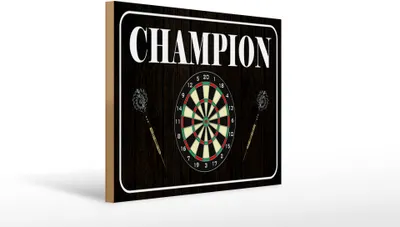 Produktbild von Holzschild Darts Champion, 40 x 30 cm, Holzschilder Spruch Sport Hobby
