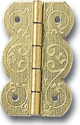 Produktbild von Stil Kassettenscharnier 50x16 mm, Scharnier zum Nageln Stahl vermessingt