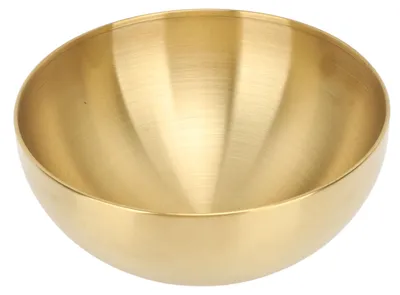 Produktbild von Salatschüssel aus Edelstahl, doppelwandig isoliert, staubdicht, rund, für Zuhause, Restaurant, Camping, Gold