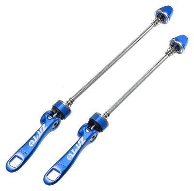 Produktbild von Schnellspannachsen, Doppelpackung – Aluminiumlegierung/Stahl – 15 cm/19 cm – Blau – Universelle Passform – Benutzerfreundlich – Fahrradachsen