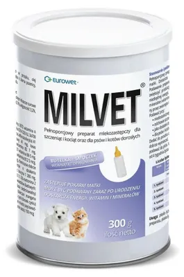 Zdjęcie produktu dla EUROWET Milvet - mleko zastępcze dla psa i kota - 300g