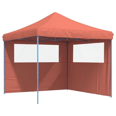Immagine prodotto di Tendone per Feste Pieghevole Pop-Up con 2 Pareti Terracotta