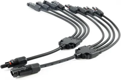 4-fach Solarstecker Kabelverteiler für Photovoltaik, 1000 V, IP67