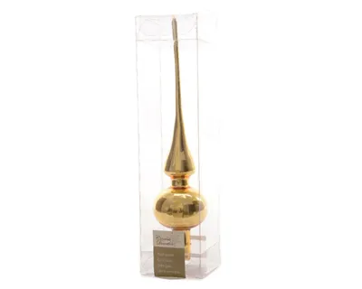 Produktbild von Weihnachtsbaumspitze Decoris Garden Glas Ø 6 cm H 26 cm gold glänzend
