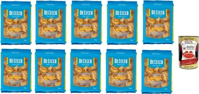 Produktbild von De Ceco De Cecco le Specialità Lasagnette N°202, 100% Italienisch Pasta Nudeln 10x 500g + Italian Gourmet Polpa 400g